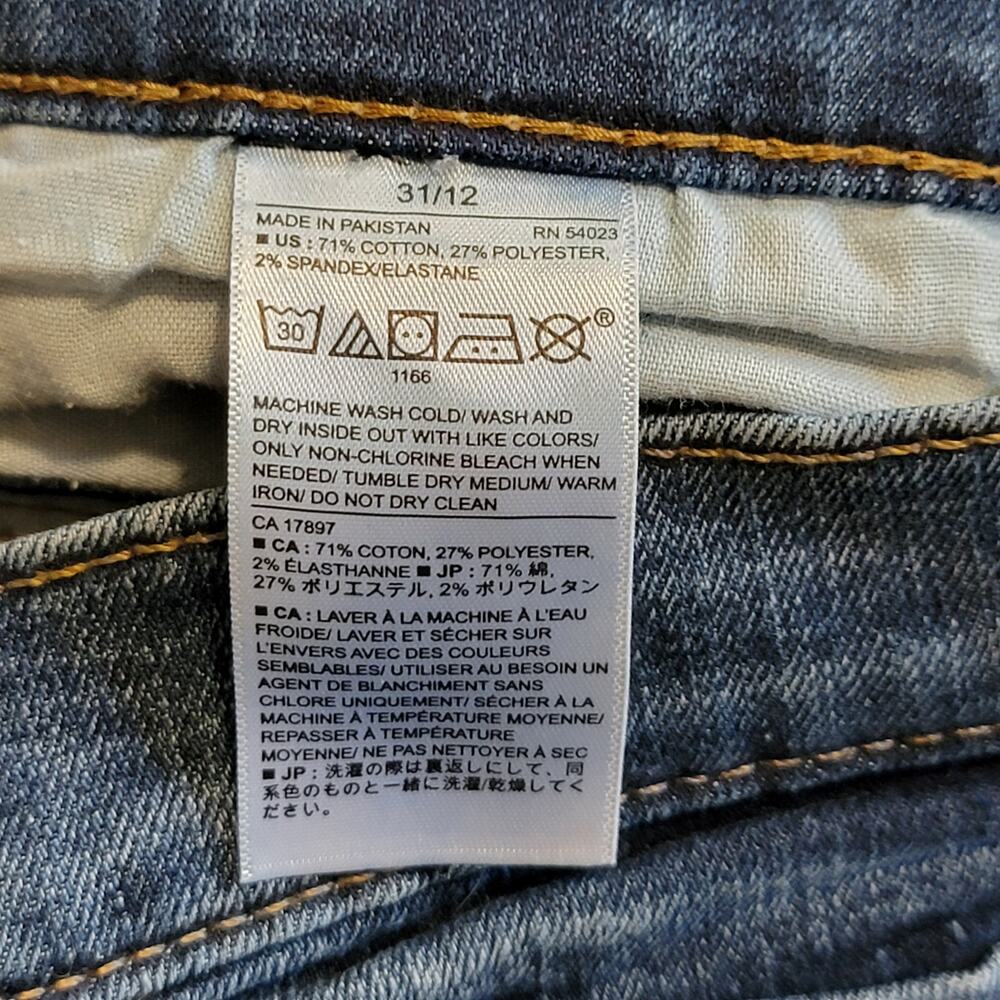 Banana Republic Flare Crop High Rise Medium Wash Blue Classic Denim Jean Size 31 - Picture 12 of 13